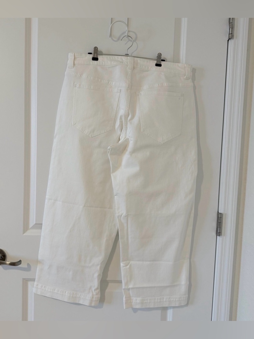 Madewell Plus Perfect Vintage High-Rise Wide-Leg Crop Jeans Tile White Size 14 - Picture 5 of 7